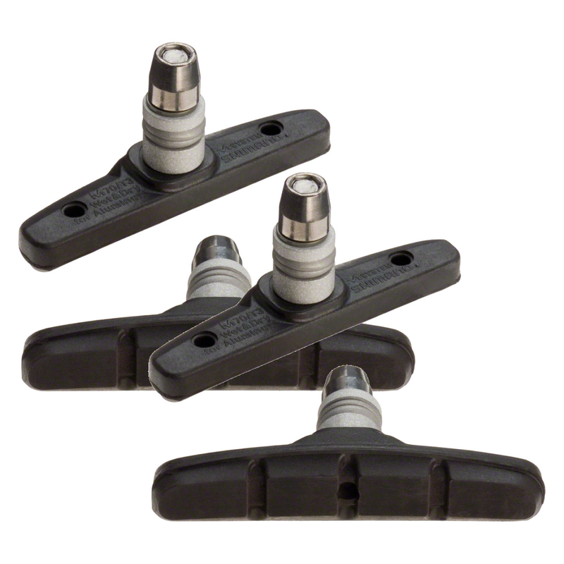 Load image into Gallery viewer, Shimano-Mountain-Brake-Shoes-Brake-Shoe-Threaded-Post-Mountain-Bike-BR1496PO2-Bicycle-Brake-Pads