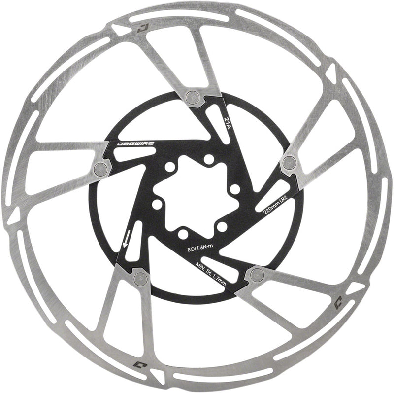 Load image into Gallery viewer, Jagwire Pro LR2 Disc Brake Rotor - 220mm, 6-Bolt, Silver/Black