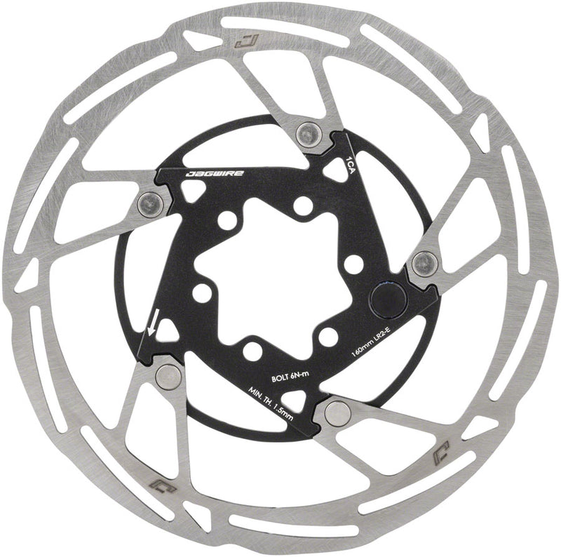 Load image into Gallery viewer, Jagwire Pro LR2-E Ebike Disc Brake Rotor with Magnet - 160mm 6-Bolt Silver/Black