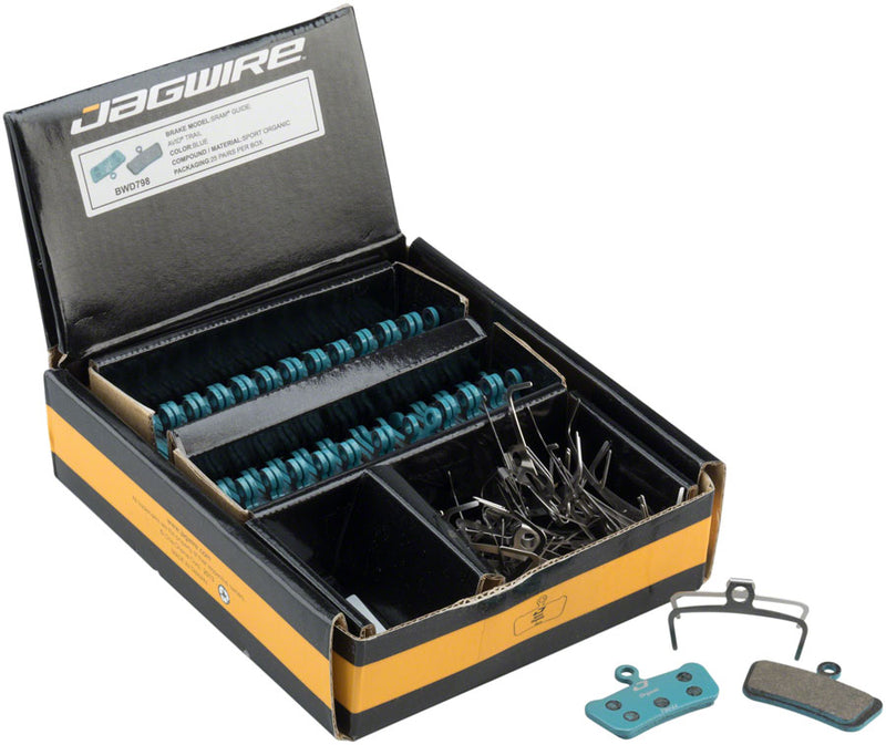 Load image into Gallery viewer, Jagwire Sport Organic Disc Brake Pads fits variety of SRAM&Avid Brakes 25 Pair