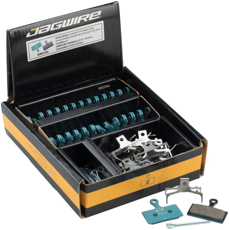 Load image into Gallery viewer, Jagwire Sport Organic Disc Brake Pads Bulk Box, to fit variety of Shimano brakes
