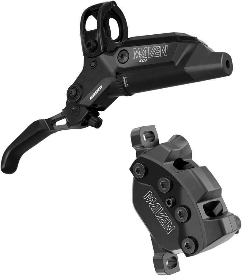 Load image into Gallery viewer, SRAM Maven Silver Front Disc Brake & Lever Kit 4-Piston Hydraulic Post Mount, Aluminum, Black, 950mm Hose