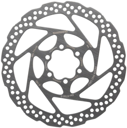 Shimano Deore SM-RT56-S Disc Brake Rotor 160mm 6-Bolt For Resin Pads Only Silver