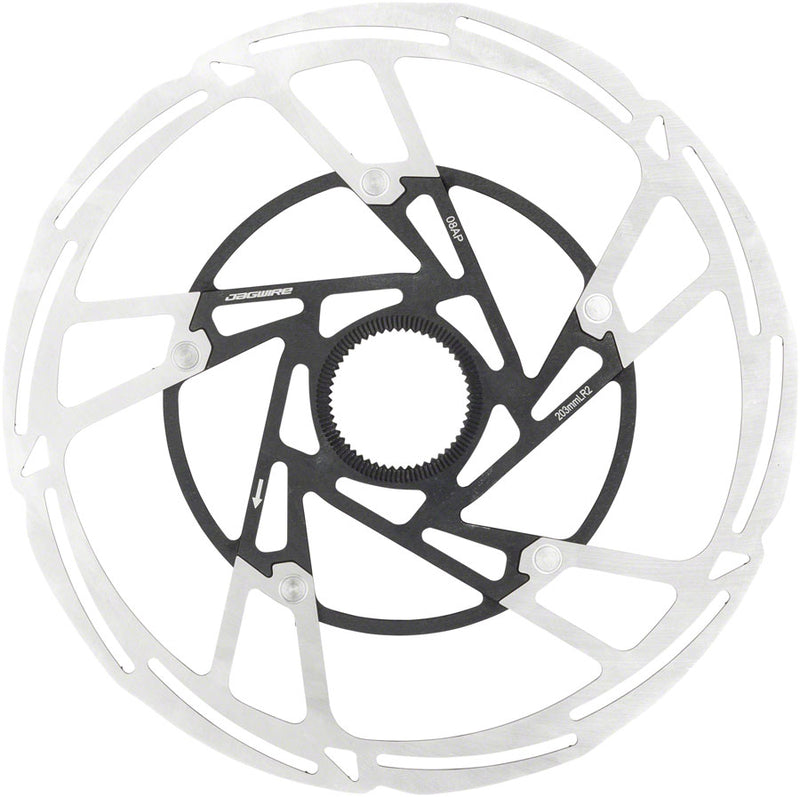 Load image into Gallery viewer, Jagwire Pro LR2 Disc Brake Rotor - 203mm, Center Lock, Silver/Black