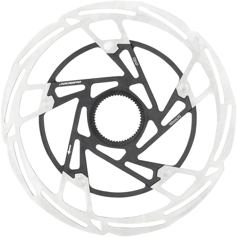 Load image into Gallery viewer, Jagwire Pro LR2 Disc Brake Rotor - 180mm, Center Lock, Silver/Black