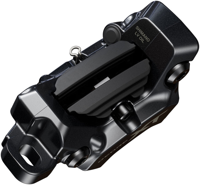 Load image into Gallery viewer, Shimano Deore XT BR-M8220 Enduro Disc Brake Caliper - Front or Rear, Post Mount, 4-Piston, Includes P04C-MF Finned Metal