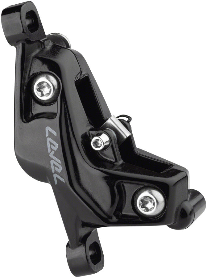 Load image into Gallery viewer, SRAM Level Silver Stealth Disc Brake Caliper Assembly - Front/Rear, Post Mount, 4-Piston, Black, C1
