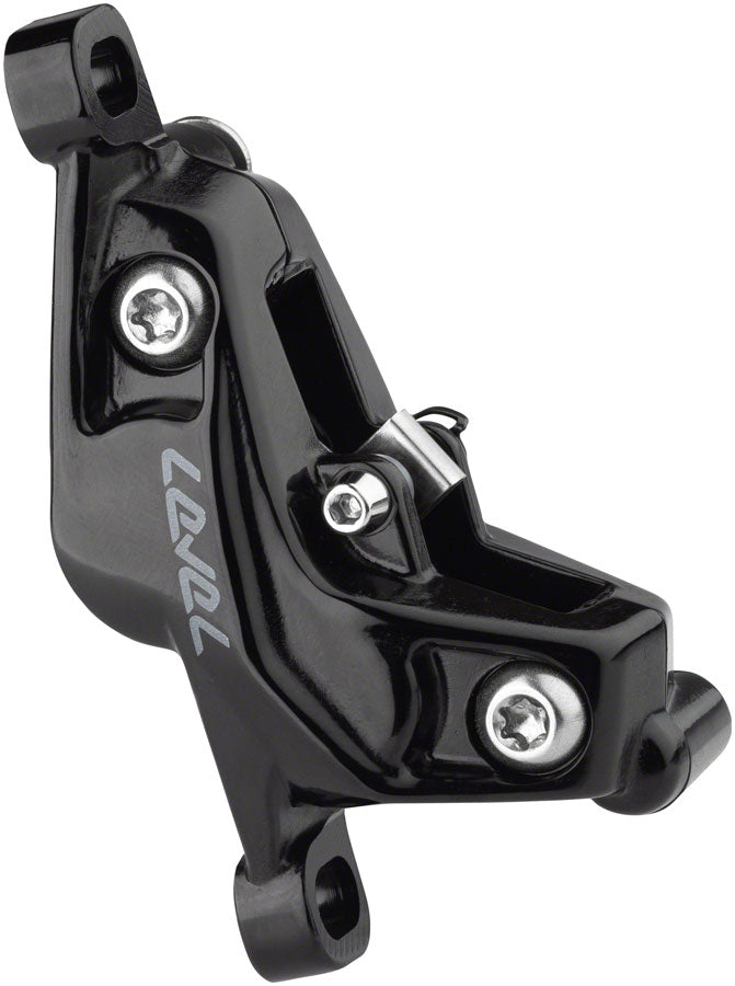 Load image into Gallery viewer, SRAM Level Silver Stealth Disc Brake Caliper Assembly - Front/Rear, Post Mount, 4-Piston, Black, C1