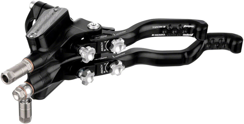 Load image into Gallery viewer, Hope Tech 3 V4 Duo Disc Brake and Lever - Left Hand, Front and Rear, Hydraulic, Post Mount, Black