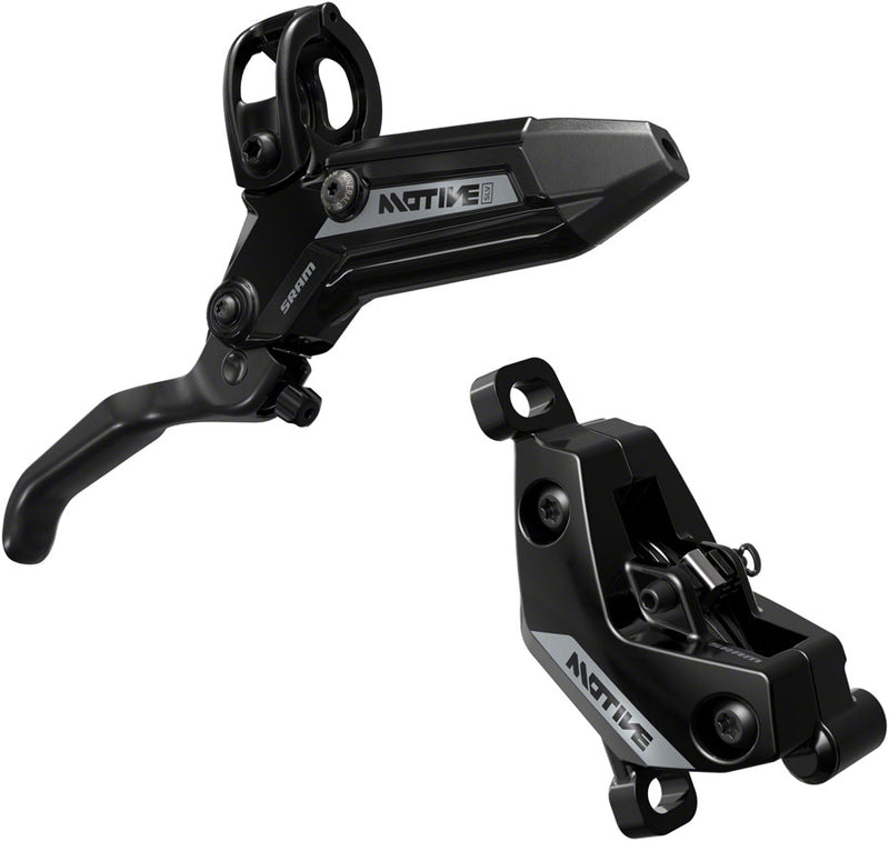 Load image into Gallery viewer, SRAM Motive Silver Hydraulic Disc Brake Front & Rear Kit | 4-Piston Aluminum Calipers, Post Mount, 950/2000mm Hose, Black