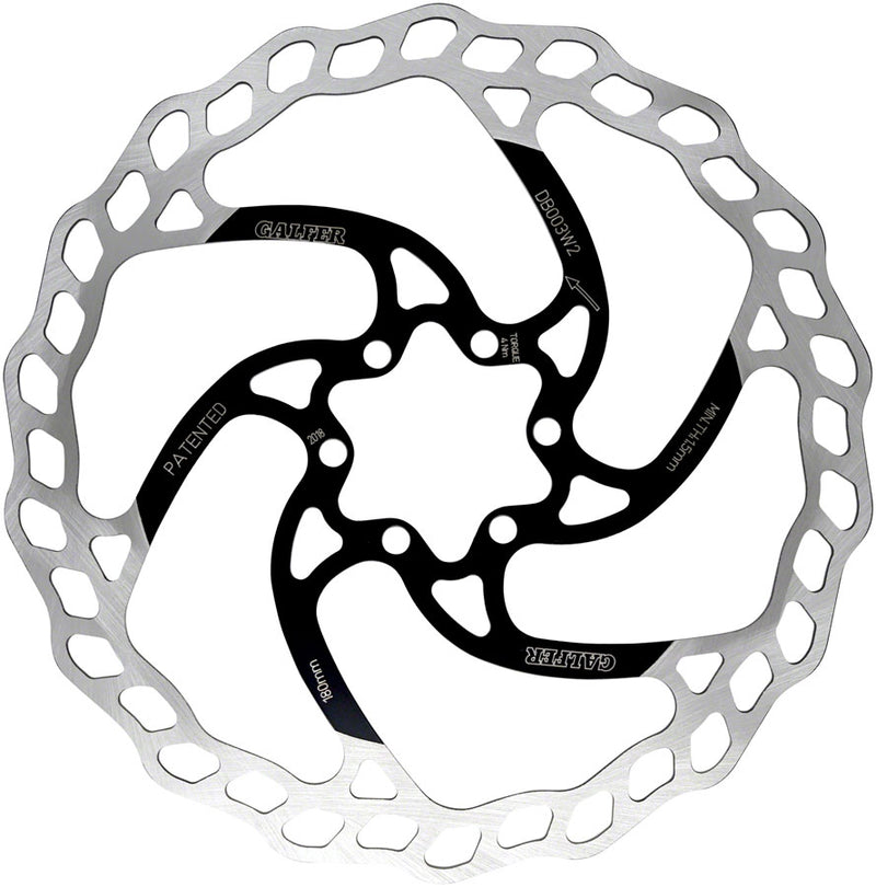 Load image into Gallery viewer, Galfer 180mm MTB/E-Bike Disc Brake Rotor Bundle - High Carbon Stainless Steel, Wave Design, 6-Bolt, 2 Pack