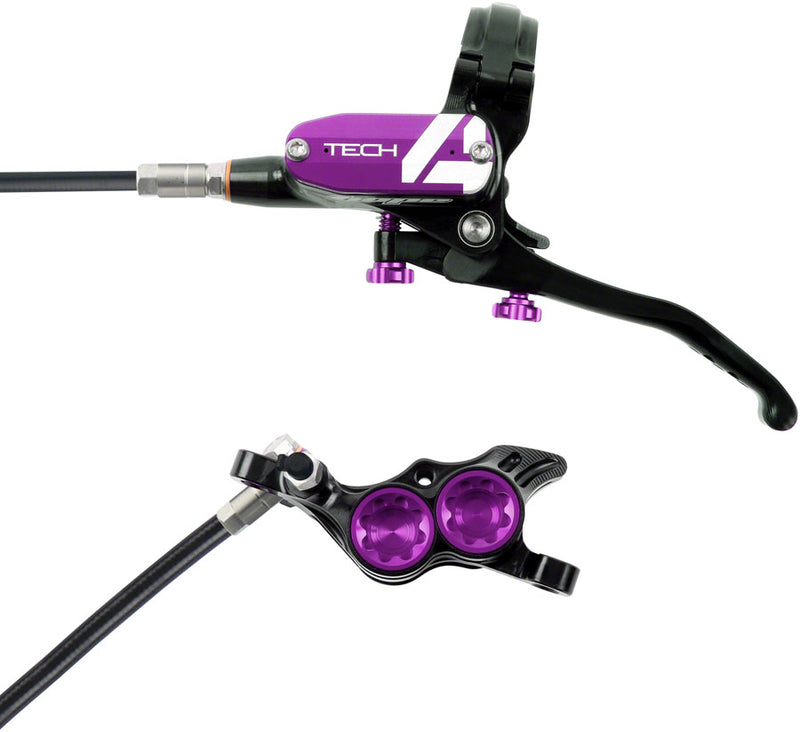 Load image into Gallery viewer, Hope Tech 4 E4 Hydraulic Disc Brake Set - Front & Rear, Purple, Enduro & Trail Performance