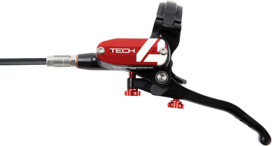 Hope Tech 4 E4 Disc Brake and Lever Set - Front, Hydraulic, Post Mount, Red