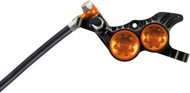 Load image into Gallery viewer, Hope Tech 4 V4 Disc Brake and Lever Set - Rear, Hydraulic, Post Mount, Orange