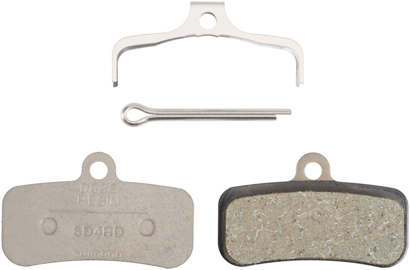 Load image into Gallery viewer, Shimano D03S-RX Disc Brake Pads and Springs - Resin Compound, Stainless Steel Backplate, Box/25 pair