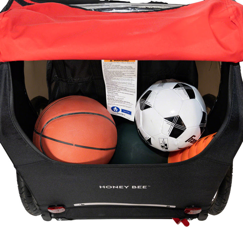 Load image into Gallery viewer, Burley Honey Bee Child Trailer - Red