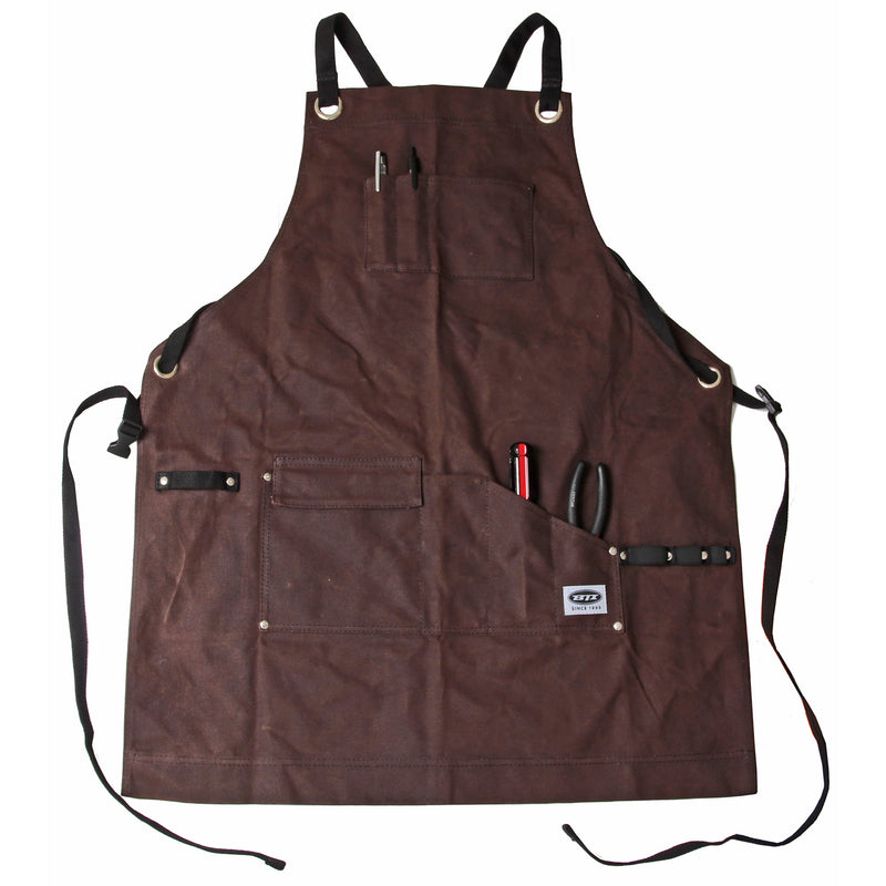 Load image into Gallery viewer, BTI Shop Apron, Waxed Canvas, Brown