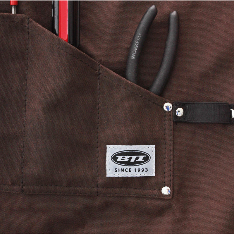 Load image into Gallery viewer, BTI Shop Apron, Waxed Canvas, Brown