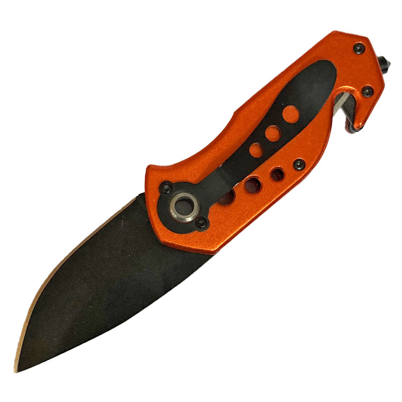 Load image into Gallery viewer, BTI Tactical Locking Pocket Knife w/Clip, Aluminum, Orange