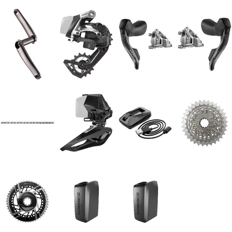 Load image into Gallery viewer, Ultimate All-Road Bike Gear Bundle: Titanium Crankset, SRAM AXS Drivetrain, Hydraulic Components