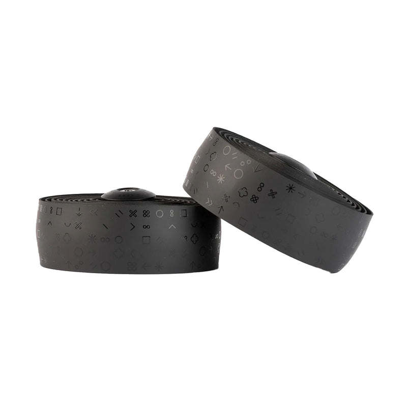 Load image into Gallery viewer, Burgh Classic Bar Tape Bundle Hieroglyph Stealth Black, Cushioned, Shock-Absorbing Cycling Handlebar Wraps