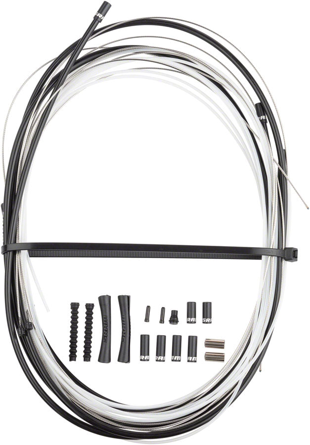 Load image into Gallery viewer, SRAM SlickWire Pro Shift Cable and Housing Kit - Road/MTB, 4mm Reinforced Linear Strand, Black