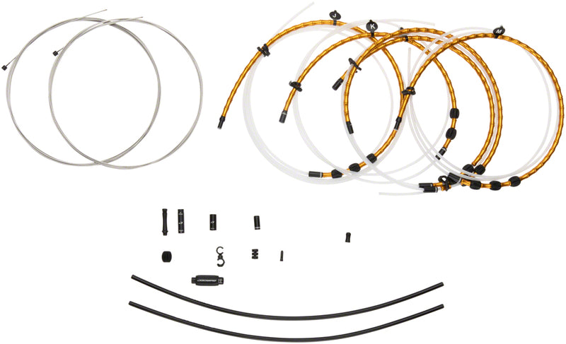 Load image into Gallery viewer, Jagwire 2x Elite Link Shift Cable Kit SRAM/Shimano w/ Ultra-Slick Cables, Gold