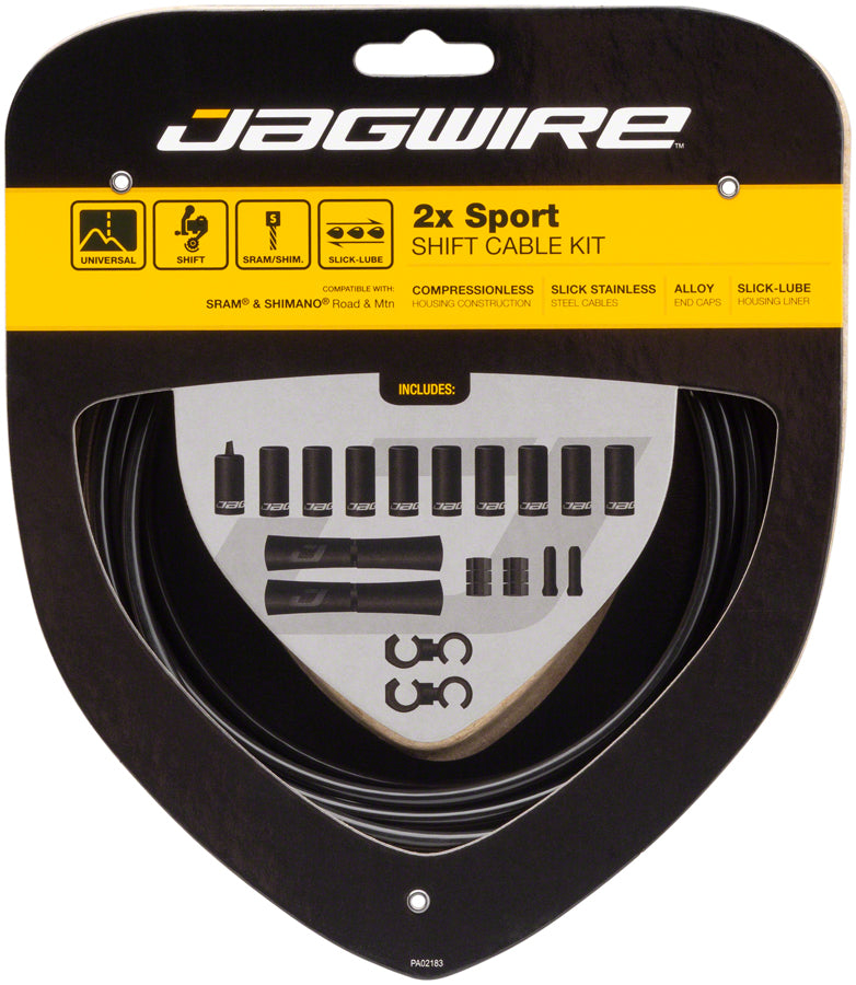Load image into Gallery viewer, Jagwire-2x-Sport-Shift-Cable-Kit-Shift-Cable-and-Housing-Sets-Bicycle-Shift-Cable-and-Housing-Sets