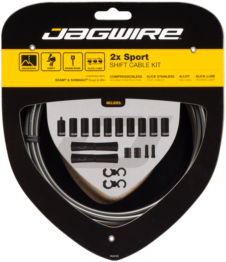 Load image into Gallery viewer, Jagwire-2x-Sport-Shift-Cable-Kit-Shift-Cable-and-Housing-Sets-Bicycle-Shift-Cable-and-Housing-Sets