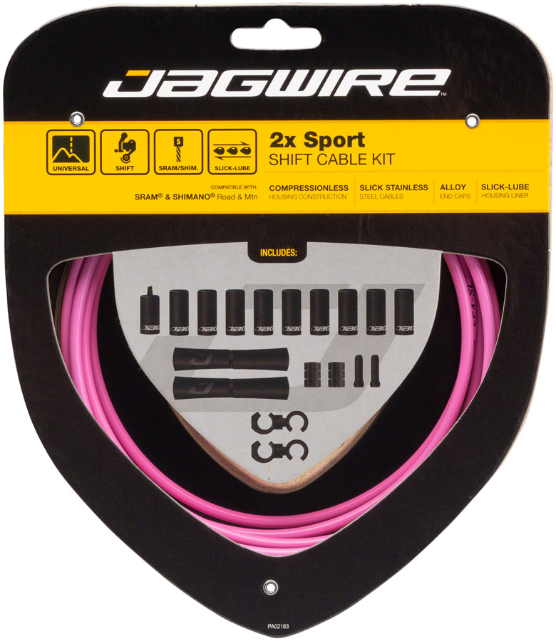 Load image into Gallery viewer, Jagwire-2x-Sport-Shift-Cable-Kit-Shift-Cable-and-Housing-Sets-Bicycle-Shift-Cable-and-Housing-Sets