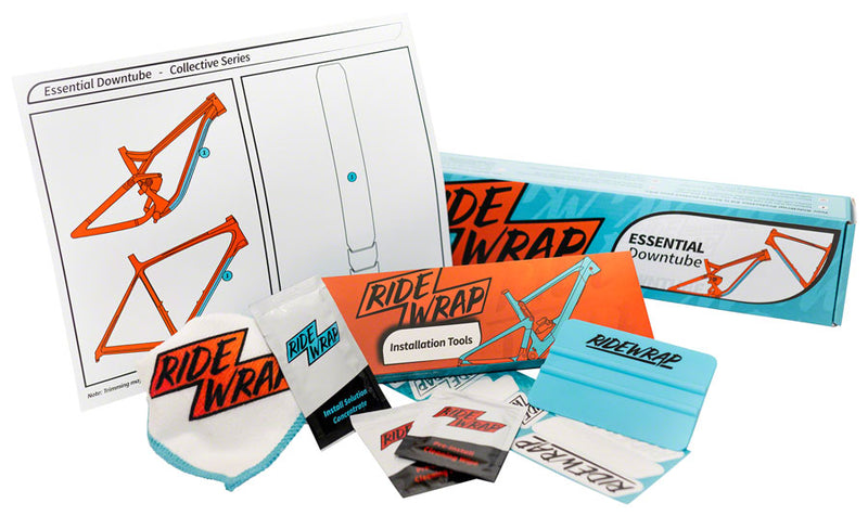 Load image into Gallery viewer, RideWrap Essential Downtube Frame Protection Kit - Gloss