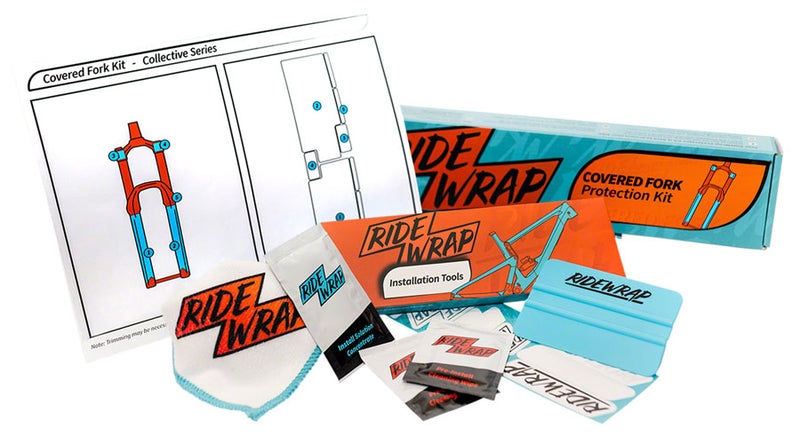 Load image into Gallery viewer, RideWrap Covered MTB Fork Protection Kit - Matte