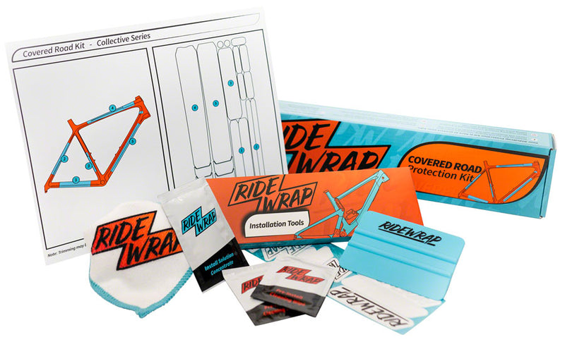 Load image into Gallery viewer, RideWrap Covered Frame Protection, Road & Gravel Kit, Matte Cle
