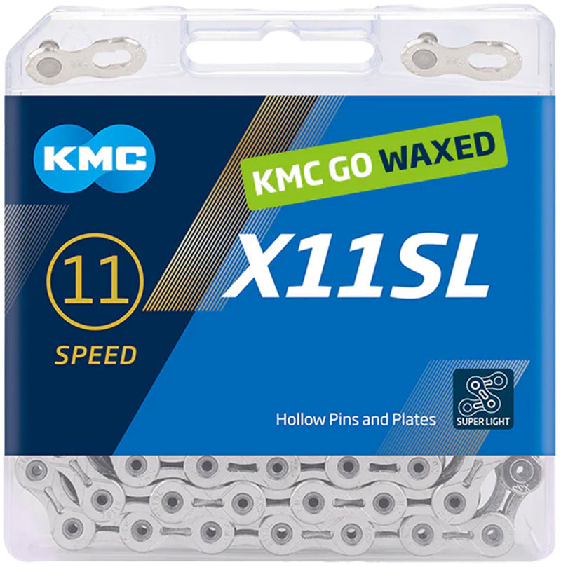 Load image into Gallery viewer, KMC X11SL Waxed Chain - 11-Speed, 118 Links, Silver
