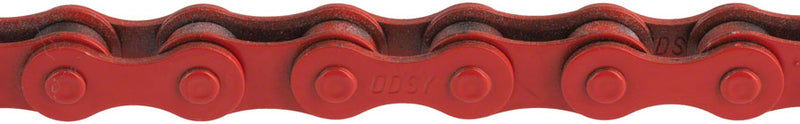 Load image into Gallery viewer, Odyssey Bluebird Chain Single Speed 1/2" x 1/8" 112 Links Red Steel