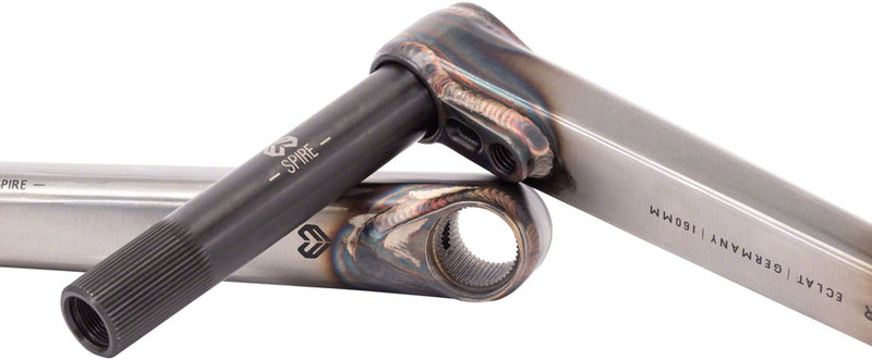 Load image into Gallery viewer, Eclat Spire Crankset Spindle: 22mm, 22mm, 160mm, Clear, BMX, Set