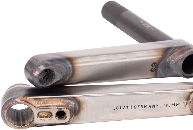 Load image into Gallery viewer, Eclat Spire Crankset Spindle: 22mm, 22mm, 160mm, Clear, BMX, Set