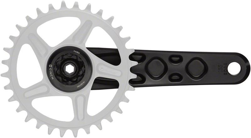 Load image into Gallery viewer, RaceFace Turbine Crankset - 165mm, Direct Mount, 136mm Spindle with CINCH Interface, 7050 Aluminum, Black
