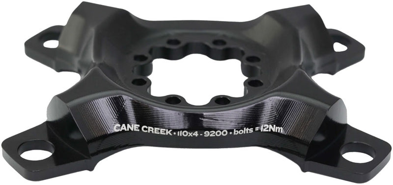 Load image into Gallery viewer, Cane Creek eeWings Chainring Spider - 4-Bolt, 110 Asymmetric BCD, 8-Bolt Mount Type, For Shimano Dura-Ace 9200, Black