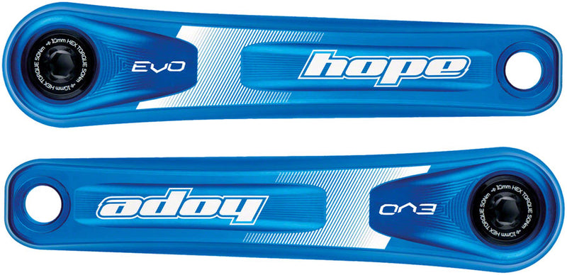 Load image into Gallery viewer, Hope Evo Crankset 175mm 9-Speed 30mm Spindle 392 EVO Aluminum Blue