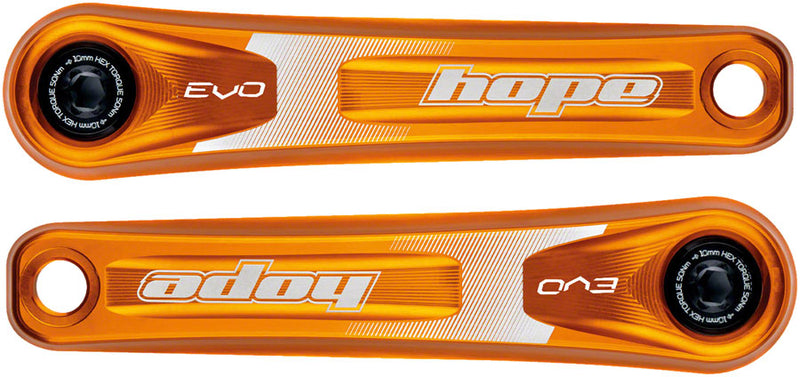 Load image into Gallery viewer, Hope Evo Crankset 175mm 9-Speed 30mm Spindle 392 EVO Aluminum Orange