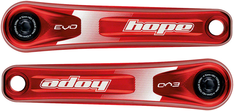 Load image into Gallery viewer, Hope Evo Crankset 175mm 9-Speed 30mm Spindle 392 EVO Aluminum Red