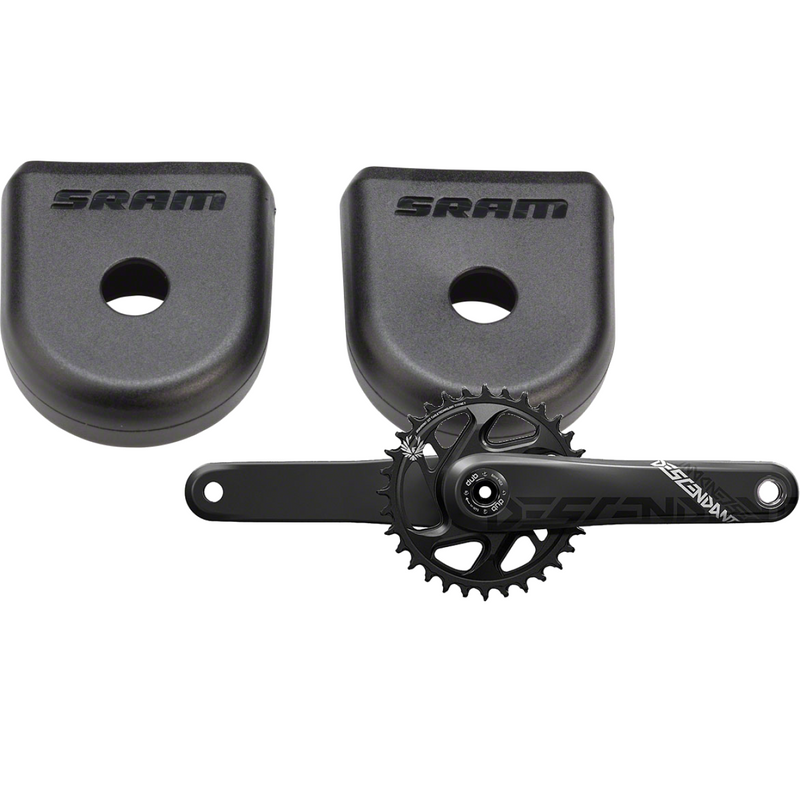 Load image into Gallery viewer, SRAM & TruVativ Carbon Mountain Bike Crankset Bundle with Crank Arm Boots DUB, Eagle Boost, 12-Speed