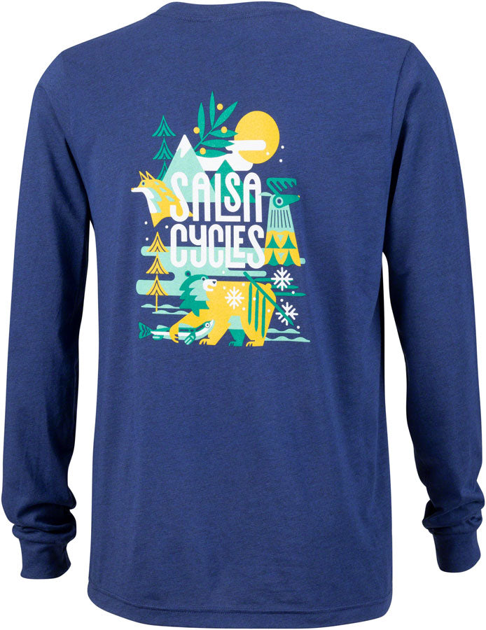 Load image into Gallery viewer, Salsa Tundra Buds Unisex Long Sleeve T-shirt - Navy, White, Yellow, Teal, Green, 2X-Large