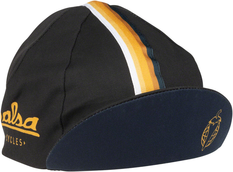 Load image into Gallery viewer, Salsa Latitude Cycling Cap - White, Navy Blue, Black , w/ Stripes, One Size
