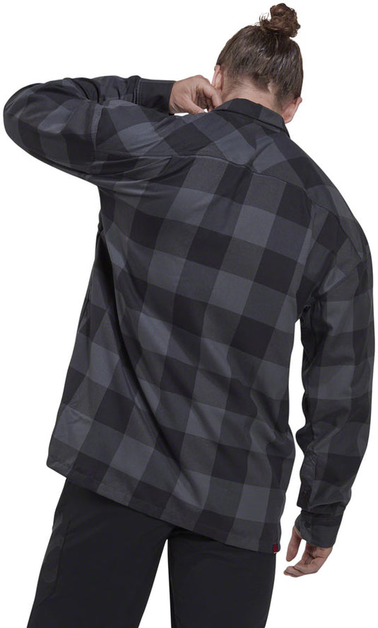 Five Ten Long Sleeve Flannel Shirt - Gray/Black, Small