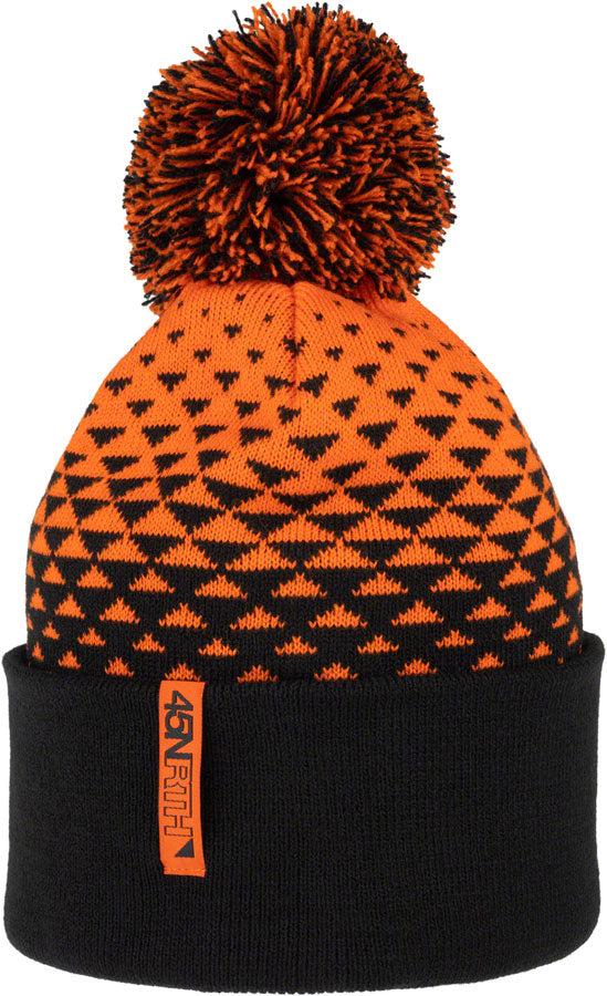 Load image into Gallery viewer, 45NRTH Last Light Pom Hat - Orange/Black, One Size