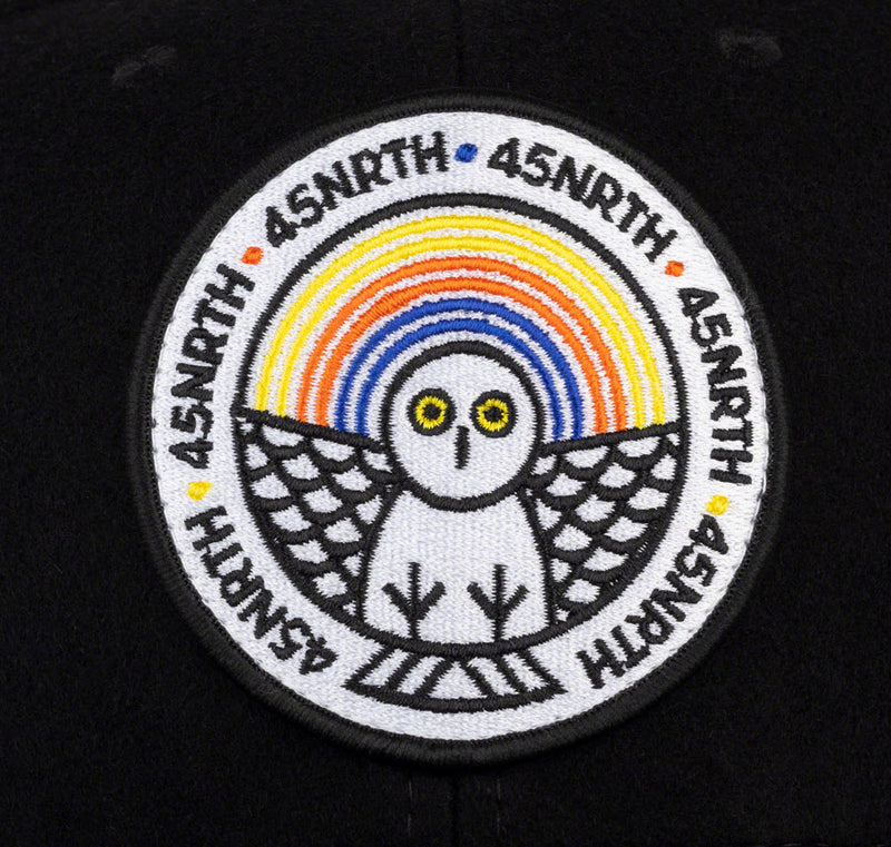 Load image into Gallery viewer, 45NRTH Winter Wonder Wool Snapback Hat - Black, Adjustable