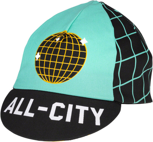 All-City Club Tropic Cycling Cap - Black, Goldenrod, Teal, One Size