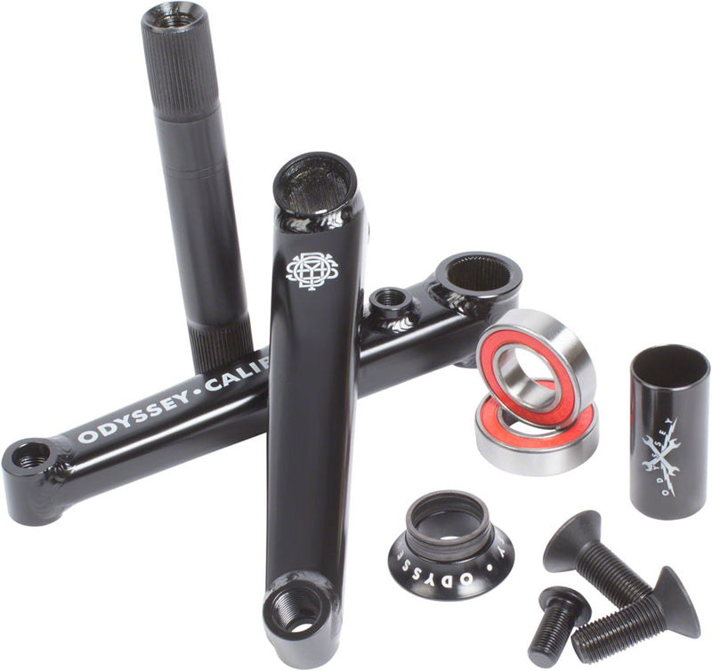 Load image into Gallery viewer, Odyssey Calibur V2 Crankset 165mm Right Hand/Left Hand Drive Steel Black